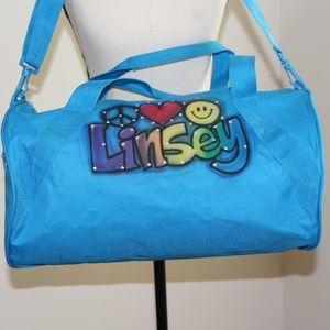LINSEY, airbrushed duffle bag